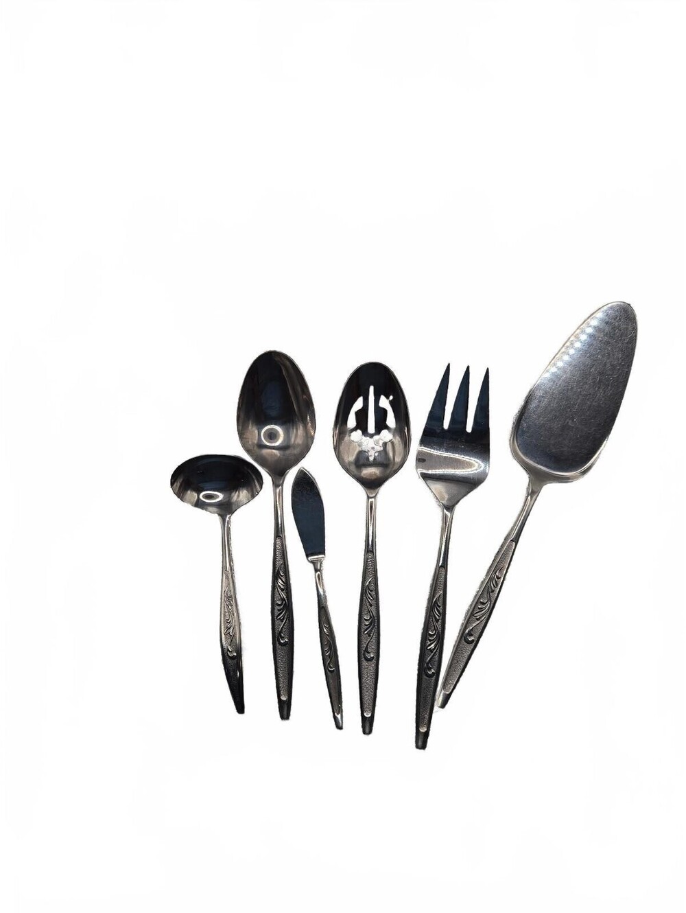 CAS1 Carlton 6 serving pieces Stainless flatware pieces, Silverware  mcm decor
